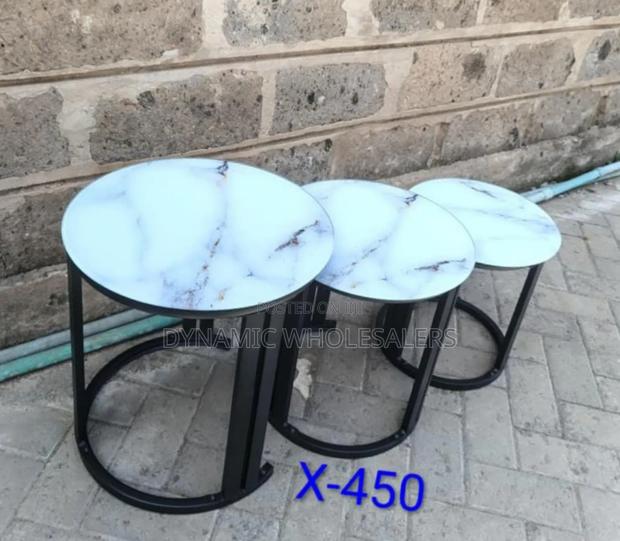 3-in-1 Nordic Marble Nesting Coffee Table