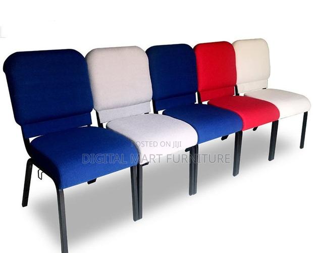 Blue Black Four Legged Chair - thumbnail 2