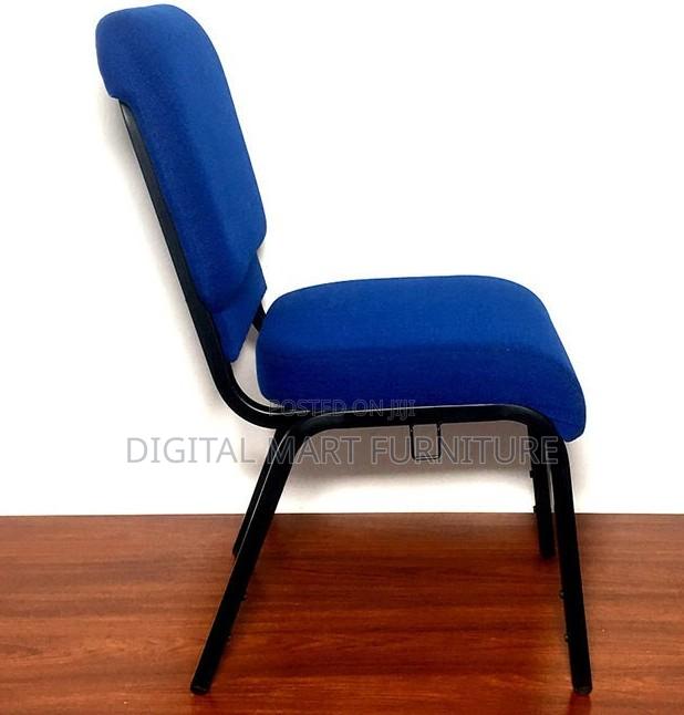 Blue Black Four Legged Chair - thumbnail 3