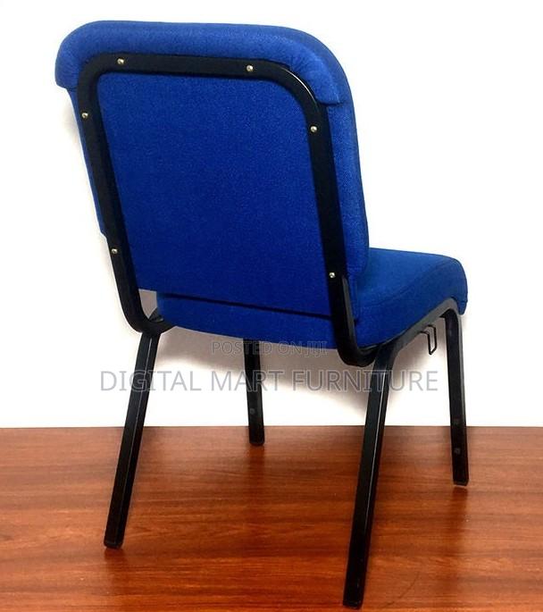 Blue Black Four Legged Chair - thumbnail 4