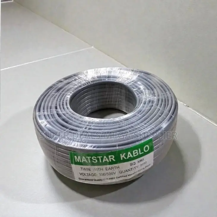 High Durability 4.0mm Twin With Earth Flat Electrical Wiring Cable