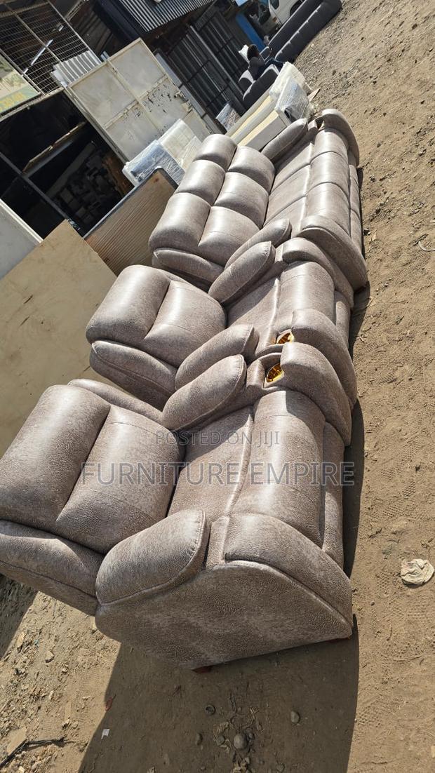 Lounging 5 Seater Semi Recliner Sofa Set - main view