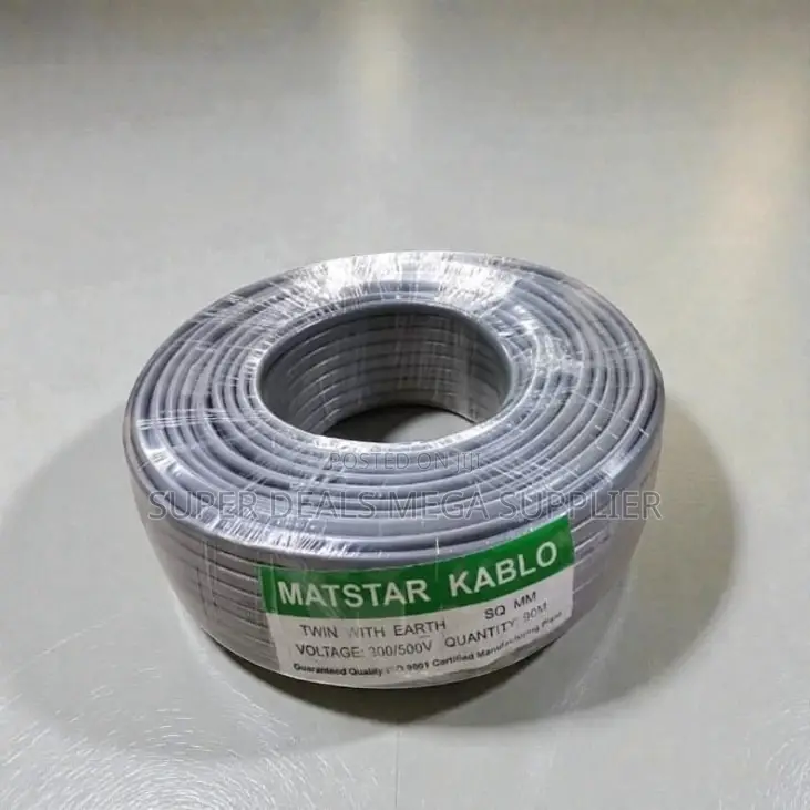 Stable Performance 4.0mm Twin With Earth Flat Electrical Wiring Cable
