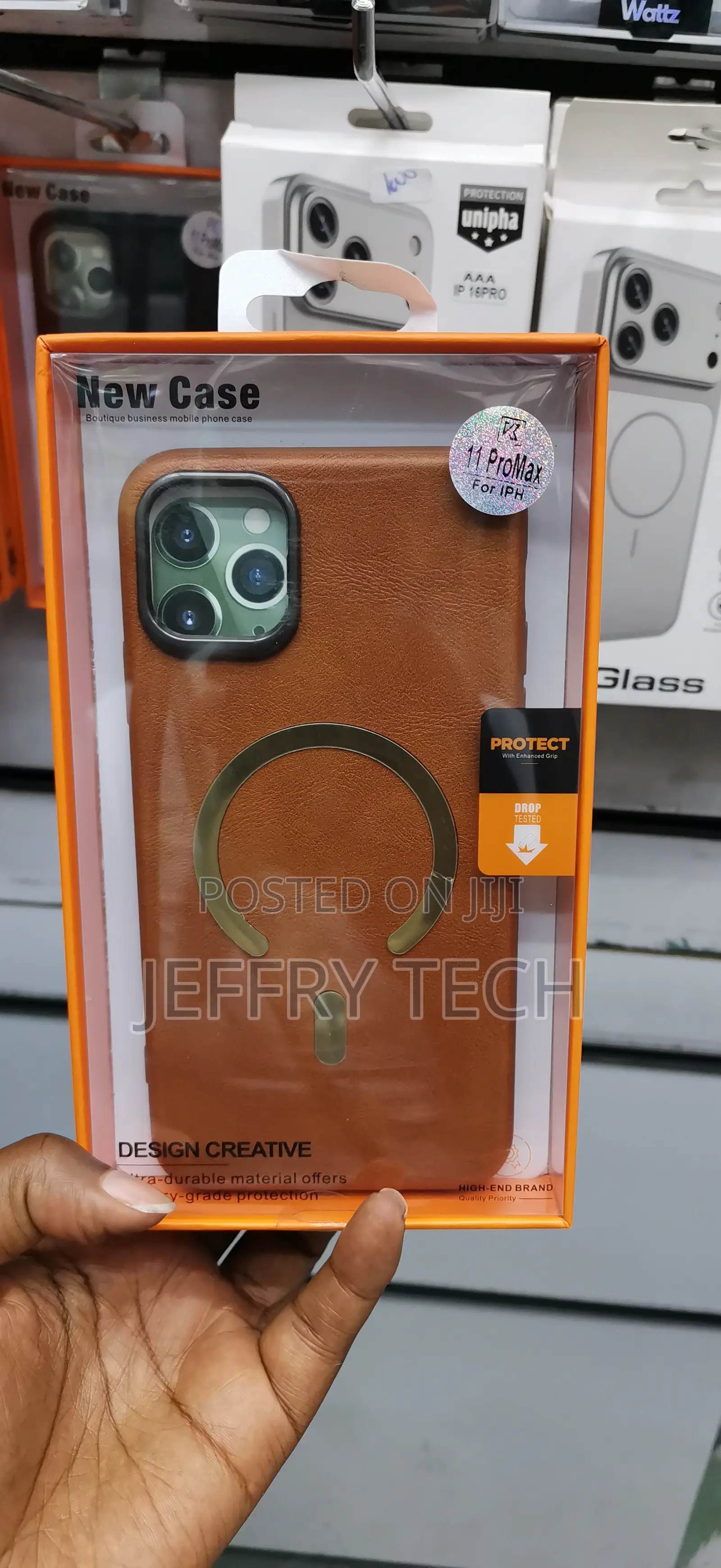 Aroi iPhone 11 Pro Max Leather Back Case Compatible With Magsafe