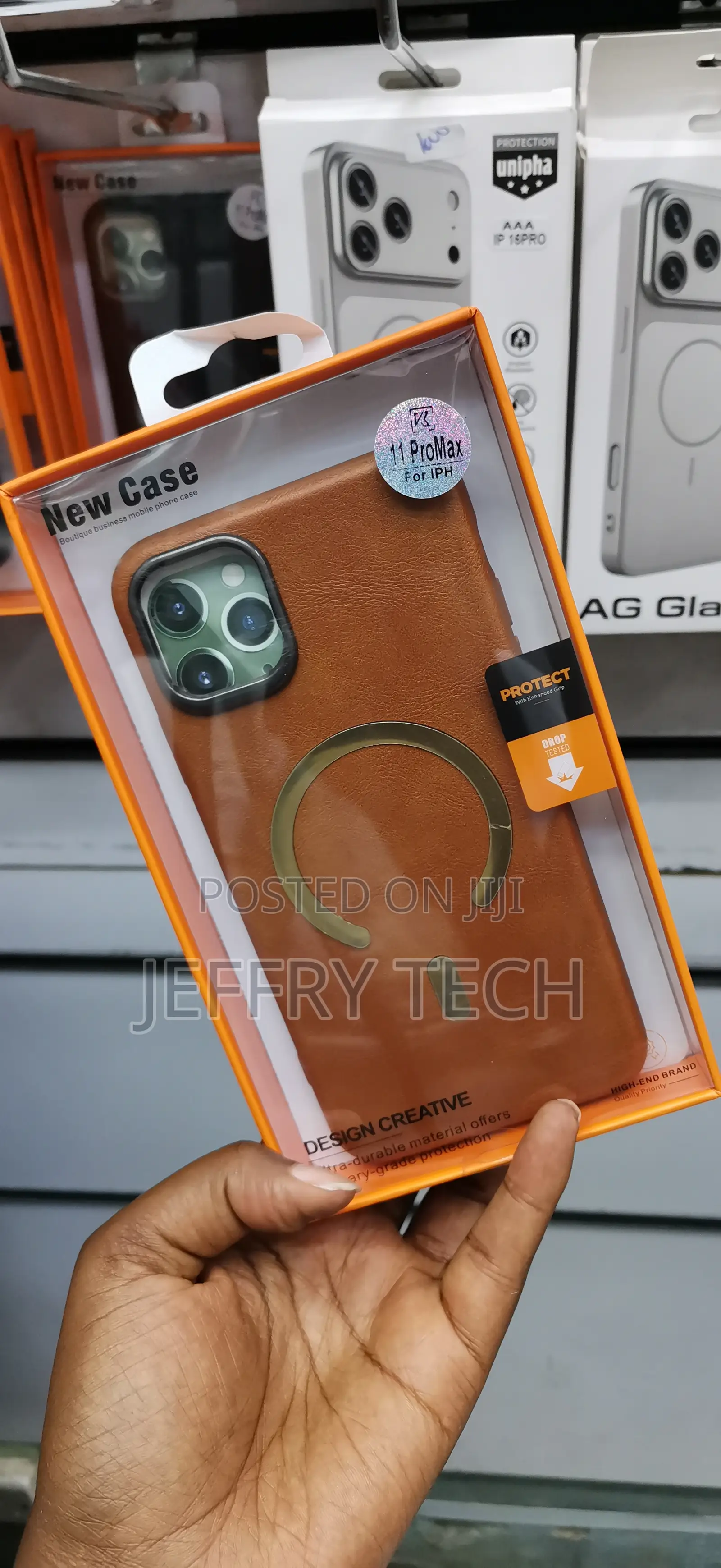 Aroi iPhone 11 Pro Max Leather Back Case Compatible With Magsafe