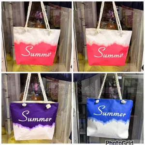 Summer Vibes' Large Capacity Women Beach/ Market Ba