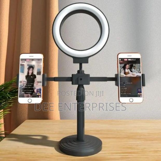 Double Phones Tripod 6 Inch Ring Light - main view
