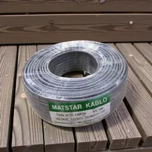 Moisture Resistant 1.5mm 90m Twin With Earth Flat Cable