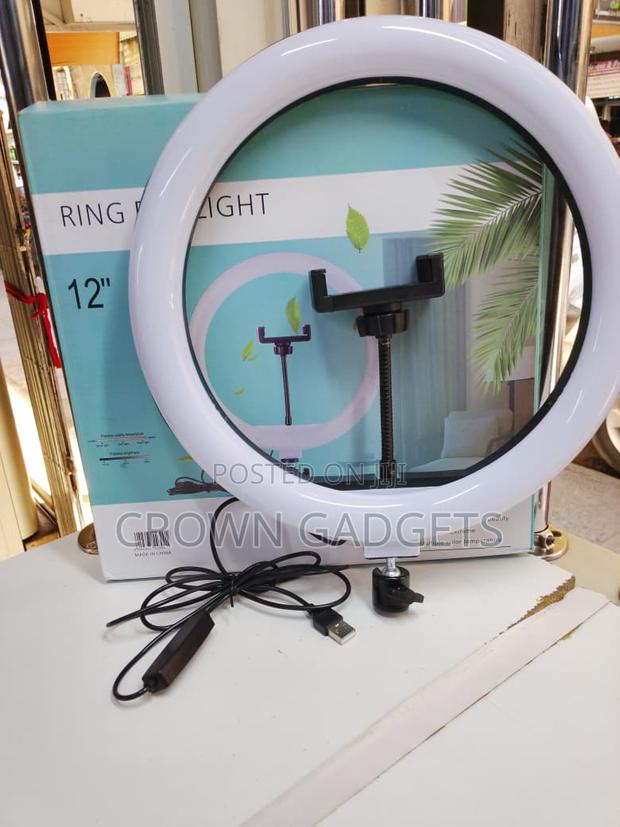 12” Led Ring Light Dimmable With Warm Cool Modes - thumbnail 3