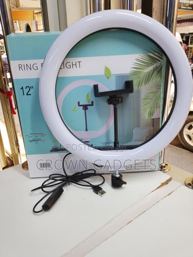 12” Led Ring Light Dimmable With Warm Cool Modes - thumbnail 4