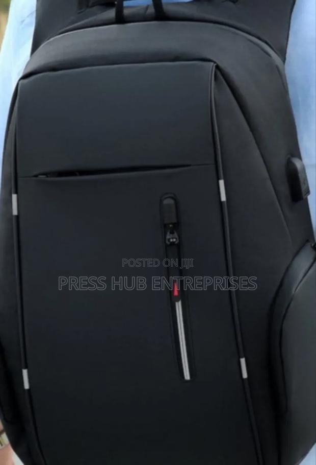 Modern Compact Convertible Backpack Black" - main view