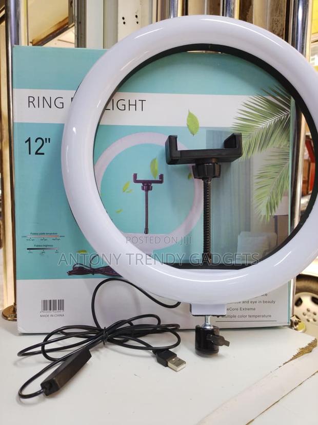 Usb Powered 12” Ring Light With Stand for Video Makeup - thumbnail 2