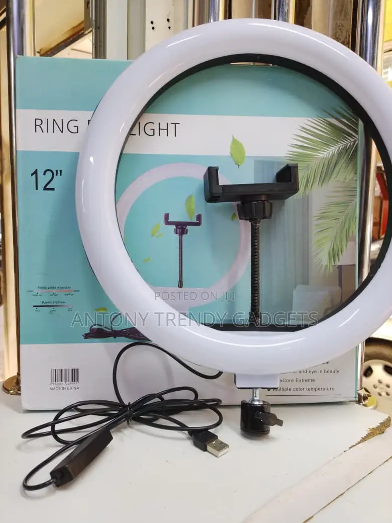 Usb Powered 12” Ring Light With Stand for Video Makeup