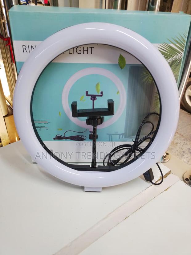 Portable 12” Led Ring Light With Stand – Dimmable Modes - thumbnail 2