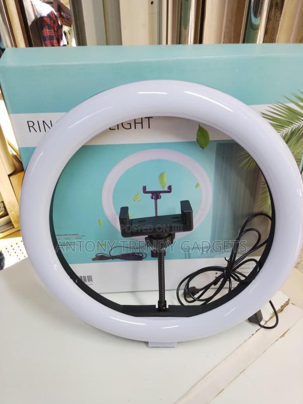 Portable 12” Led Ring Light With Stand – Dimmable Modes - thumbnail 3