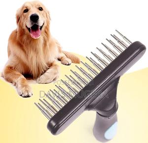 Razor Comb for Dogs (Rounded Teeth) Brush for Short Long Coat - thumbnail 2