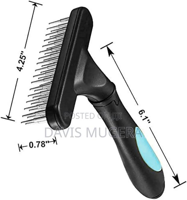 Razor Comb for Dogs (Rounded Teeth) Brush for Short Long Coat - thumbnail 5