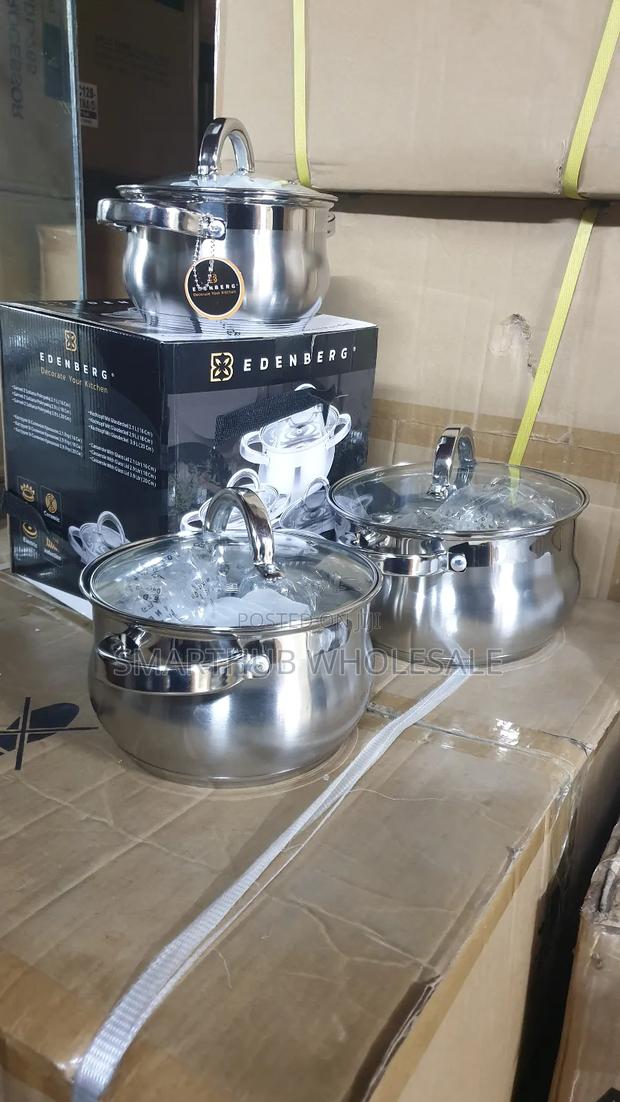 6 Pieces Edenberg Eb-3716 Stainless Steel Cookware Set