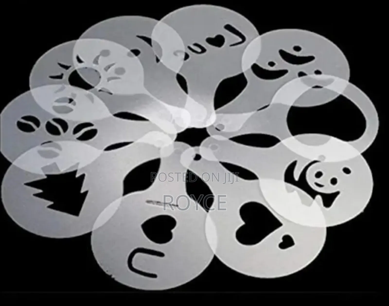 16pcs Cappuccino Coffee Stencils Template