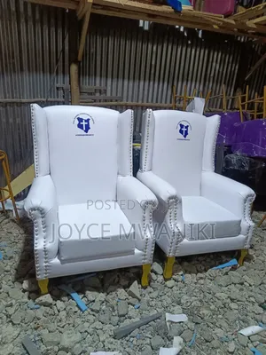 2 Alter or Bishop Church Chairs, Branded 