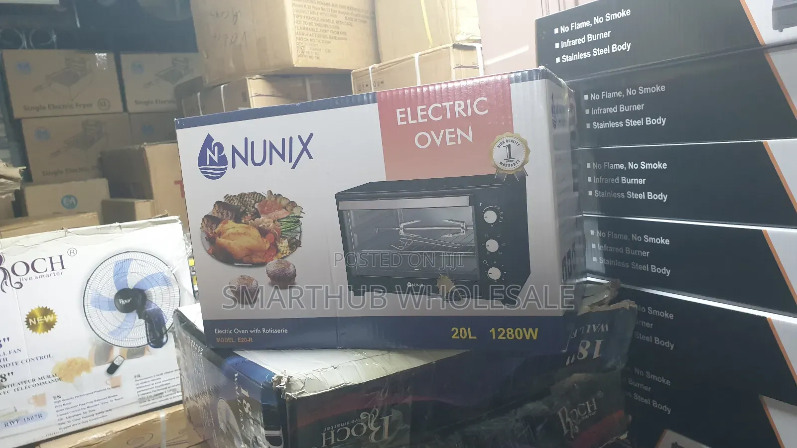 Nunix 20l(Nunix)Electric Rotisserie Oven for Baking and Grilling