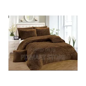 Luxury Fluffy Duvet Set With Bedsheet and 4 Pillowcases