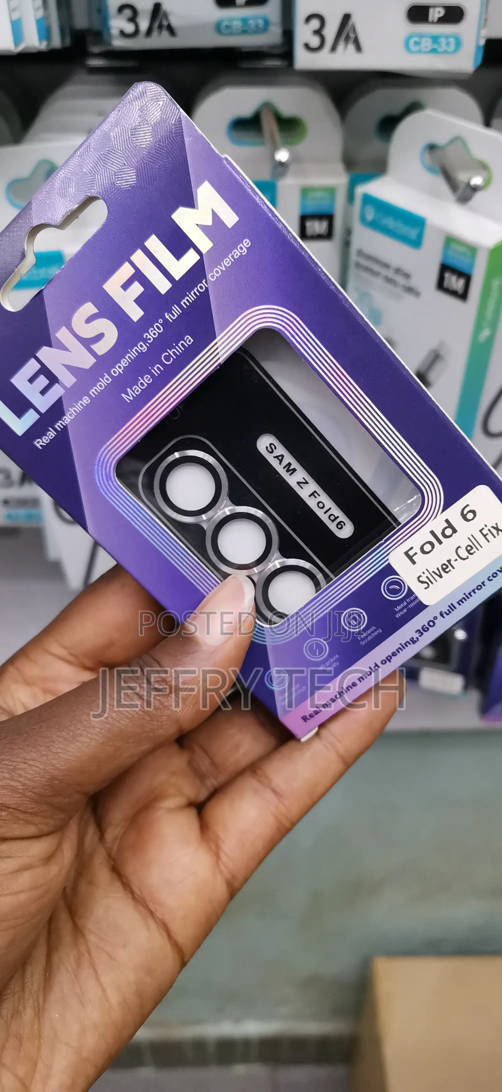 Hengs Samsung Galaxy Z Fold 6 Ring Tempered Metal Glass Protector
