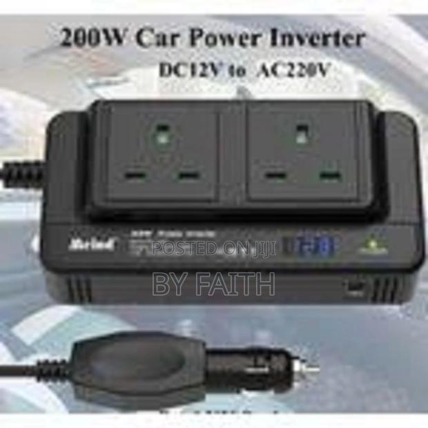 Car Power Inverter, Dc 12v to Ac 230v, 2 Sockets, 4 Usb Ports