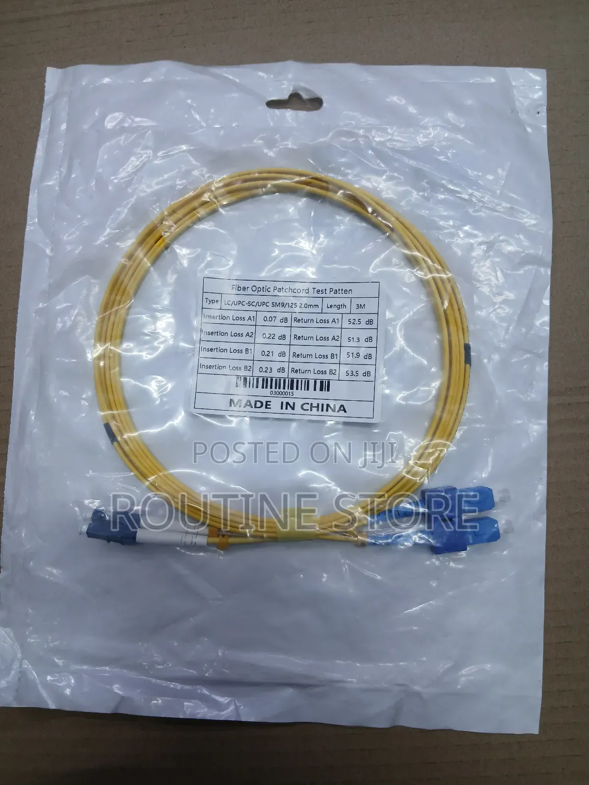 Fibre Patchcord Sc/Upc-Lc/Upc 3mtr Sm