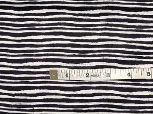 100% Cotton Fabric - Black White Stripes