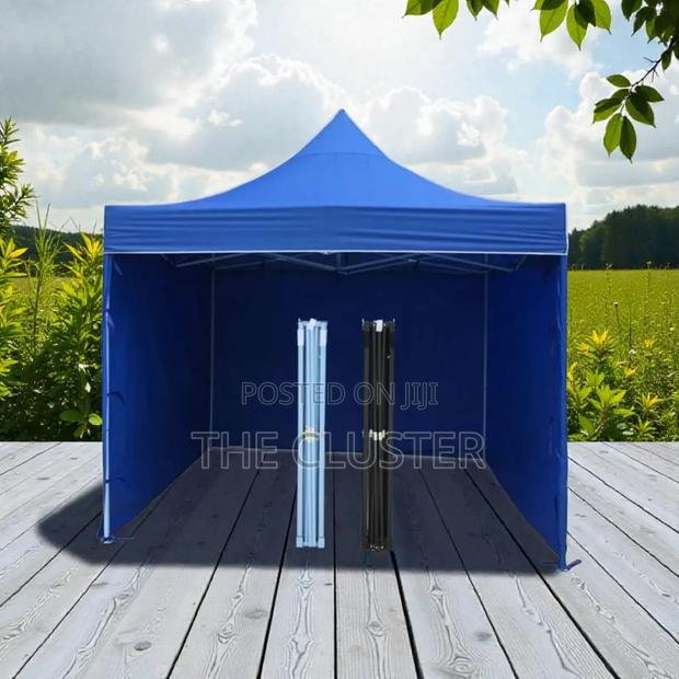 Heavy Duty 3x3 Gazebo Tent – Strong Frame – With Sidewalls - main view