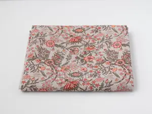 100% Cotton Fabric - Beige Pink Florals