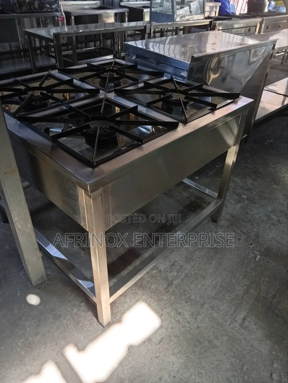 Stainless Steel 4 Burner Commercial Cooker