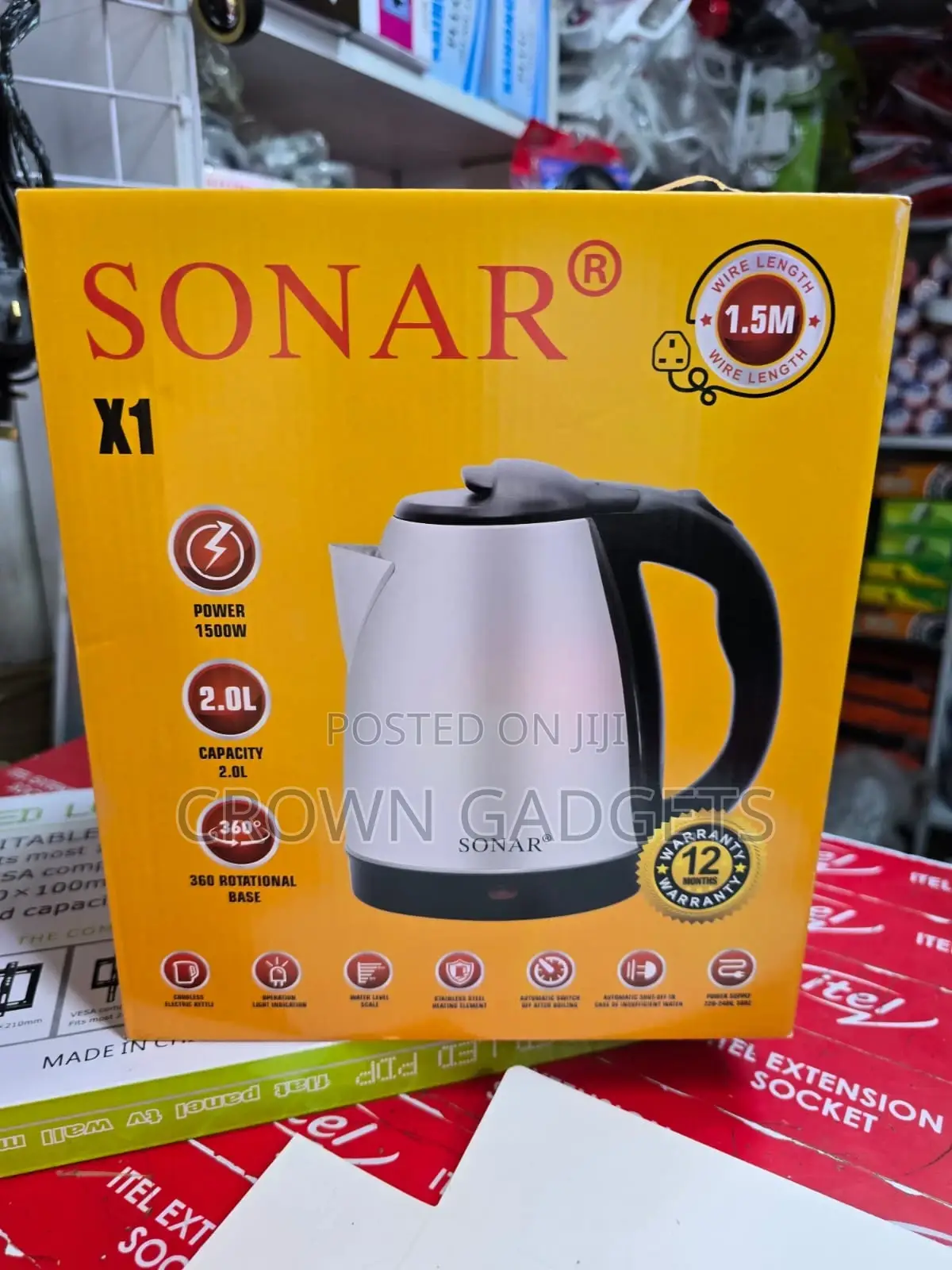 Sonar X1 Stainless Steel Electric Kettle