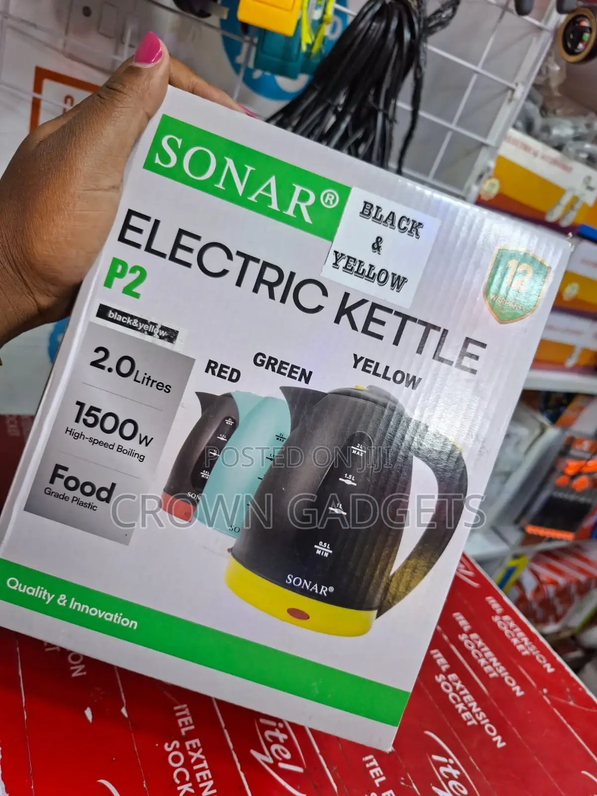 Sonar Electric Kettle P2 2.0l With Auto Shut-Off