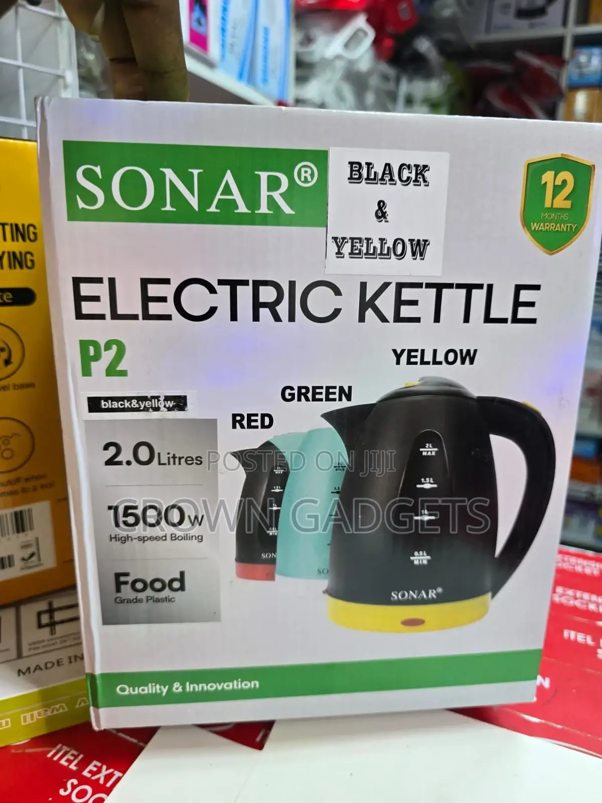 Sonar P2 Cordless Electric Kettle With Auto Shut-Off