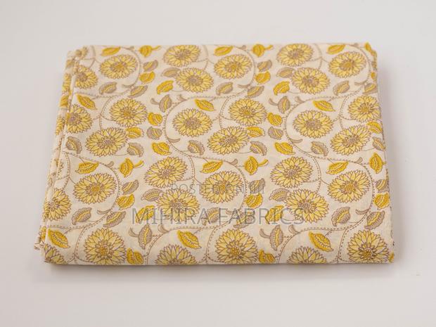 100% Cotton Fabric - Light Yellow Florals - thumbnail 5