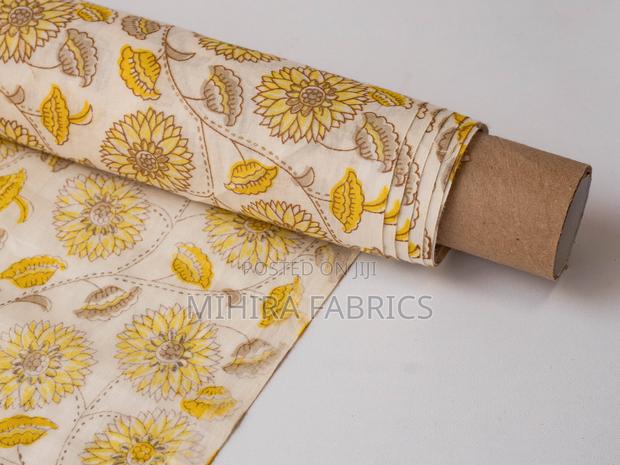 100% Cotton Fabric - Light Yellow Florals - thumbnail 6