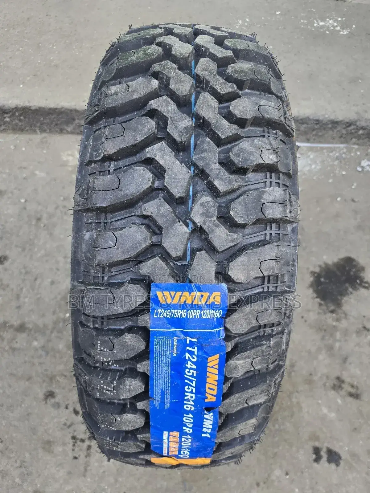 Lt 245 /75 R16 Winda Tyres (Mud Terrein)