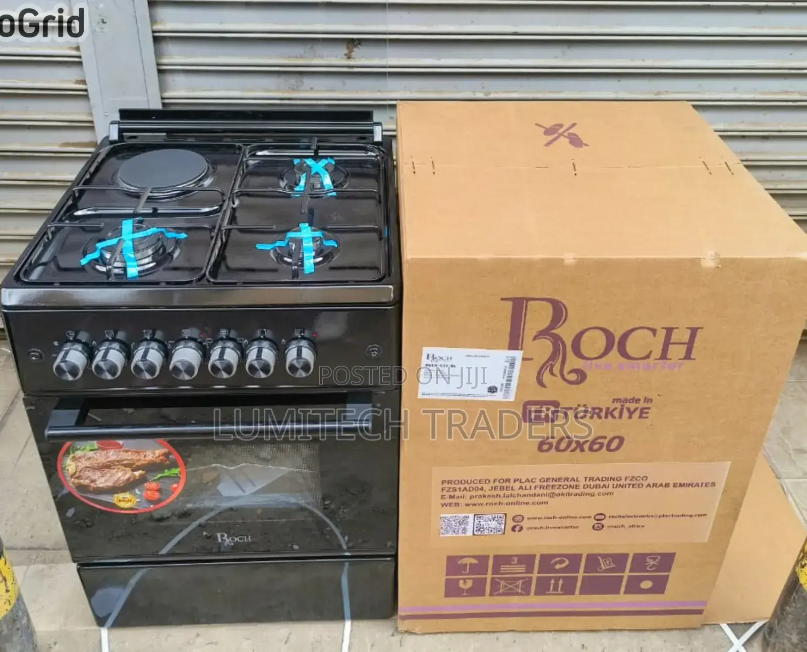Turkey Roch Black 60×60 Standing 3+1 Standing Cooker