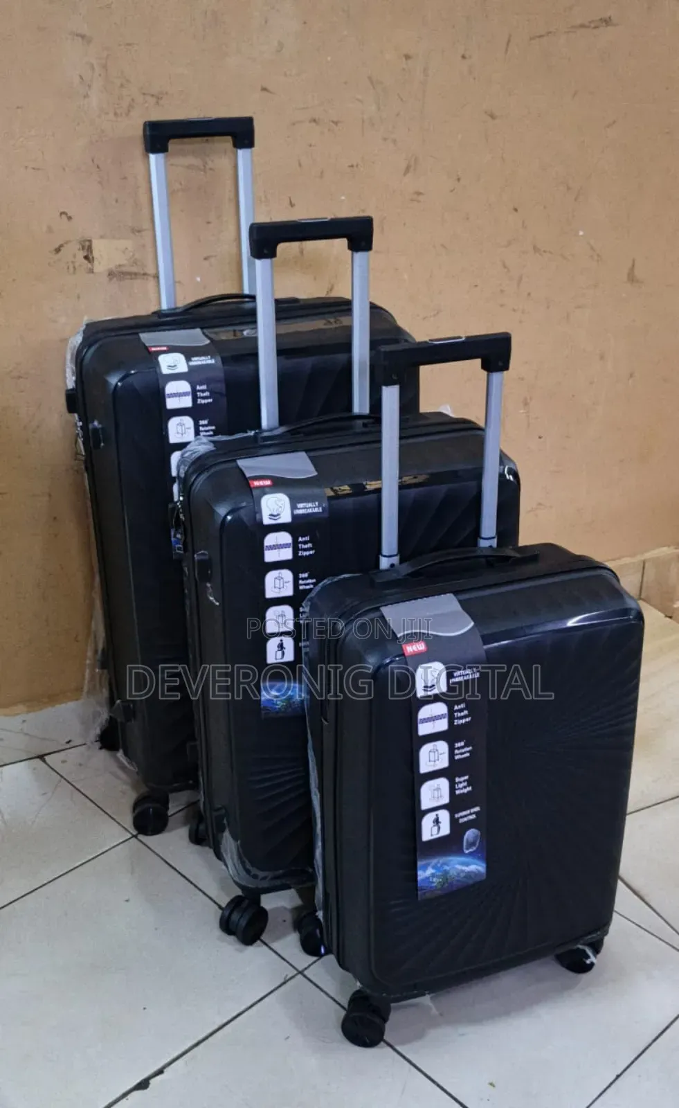Unbreakable Rubber Suitcase 3-in-1 Suitcase Set*