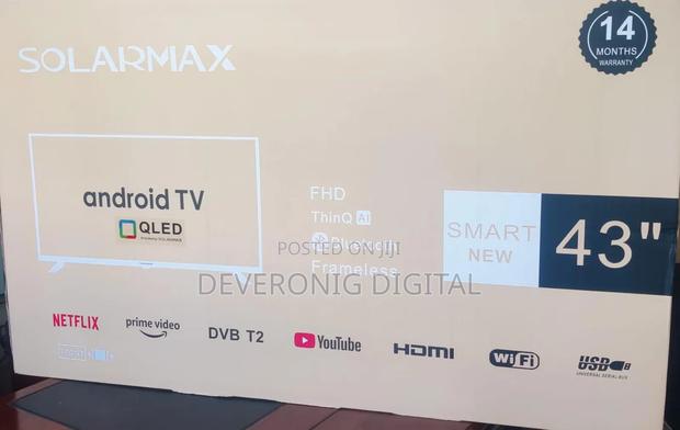 *Solarmax 43" Android Qled Smart Tv