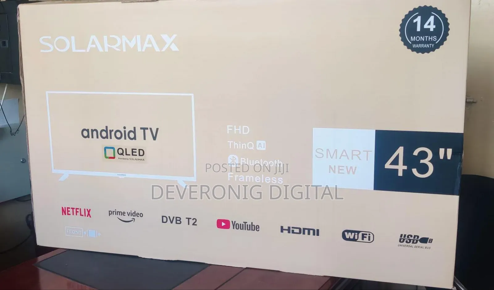 *Solarmax 43" Android Qled Smart Tv