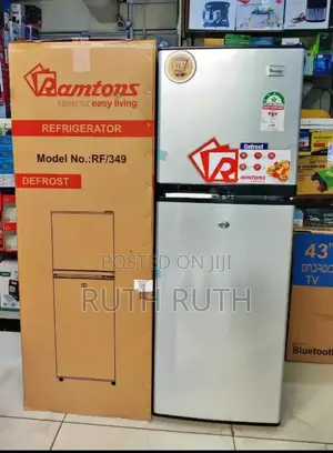 Rf/349 Ramtons Fridge 138 Litres Double Door Refrigerator