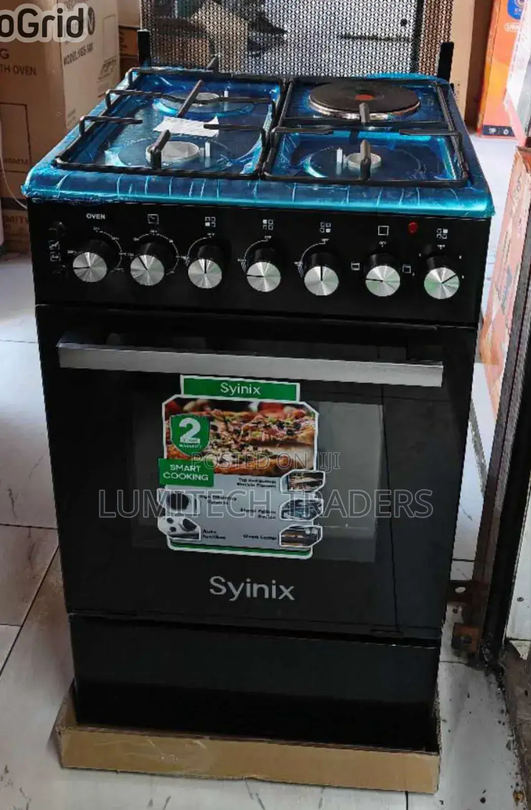 50×55 Syinix 3+1 Standing Cooker With Electric Oven