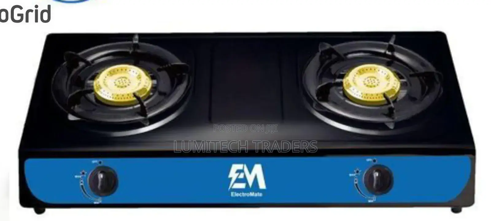 Electromate Two Burner Gas Cooker Stainless Steel