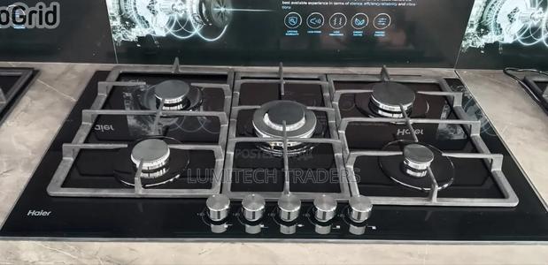 Haier 5-Burner Built-in Cooker Hob-S775b-Premium 75cm Glass Gas Hob