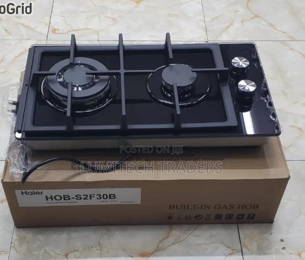 Haier Glass Inbuilt 2 Burner With Wok Burner Hob Cooker