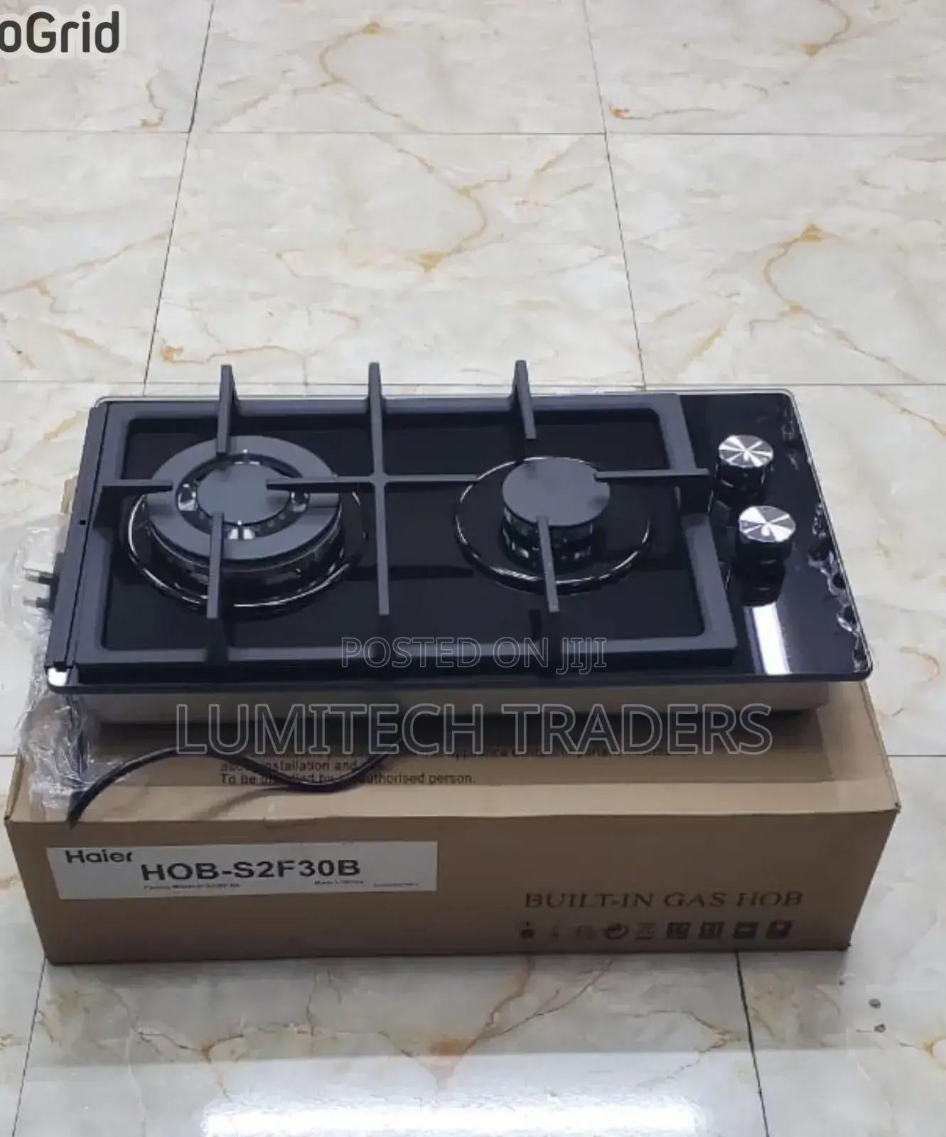 Haier Glass Inbuilt 2 Burner With Wok Burner Hob Cooker