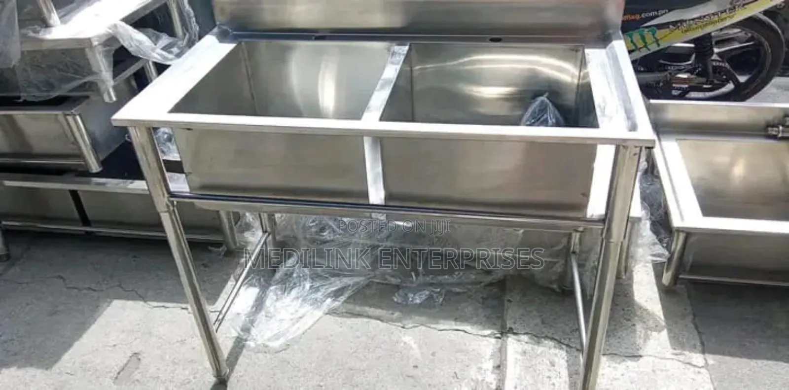Ss304 Laundry Sinks Twin Bowl
